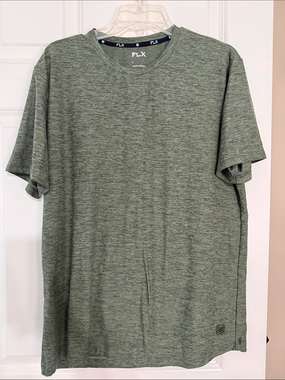 FLX Urban Commuter Men's Heather Olive Short Sleeve Tee